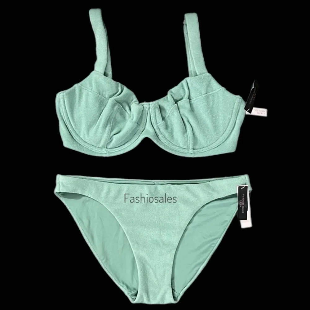 Victorias Secret Set Wicked Push Up without padding terry Bikini Top & Bottom